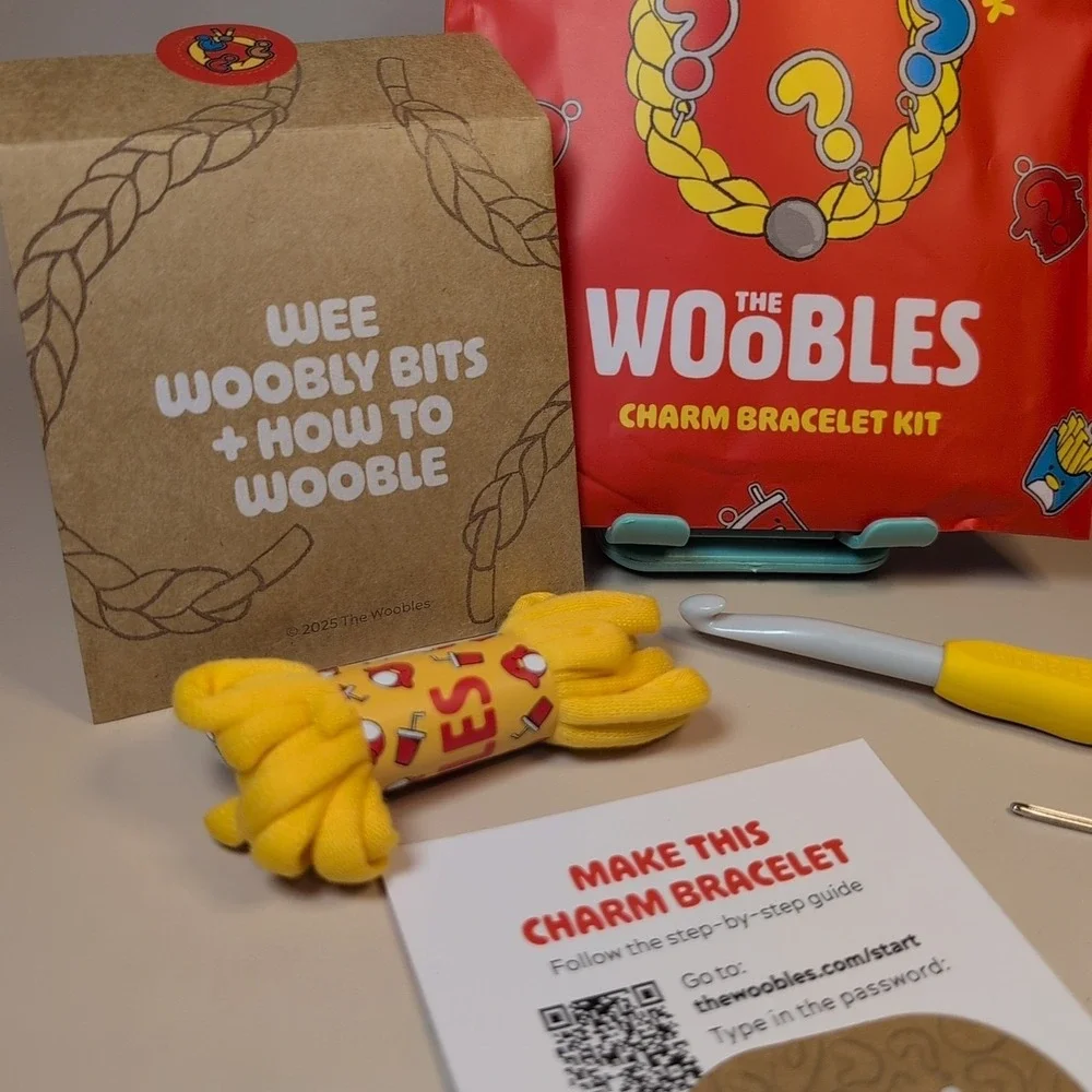 The Woobles McDonald's‎ Monopoly Charm Bracelet Kit Pierre Fries Drink Cone Tin